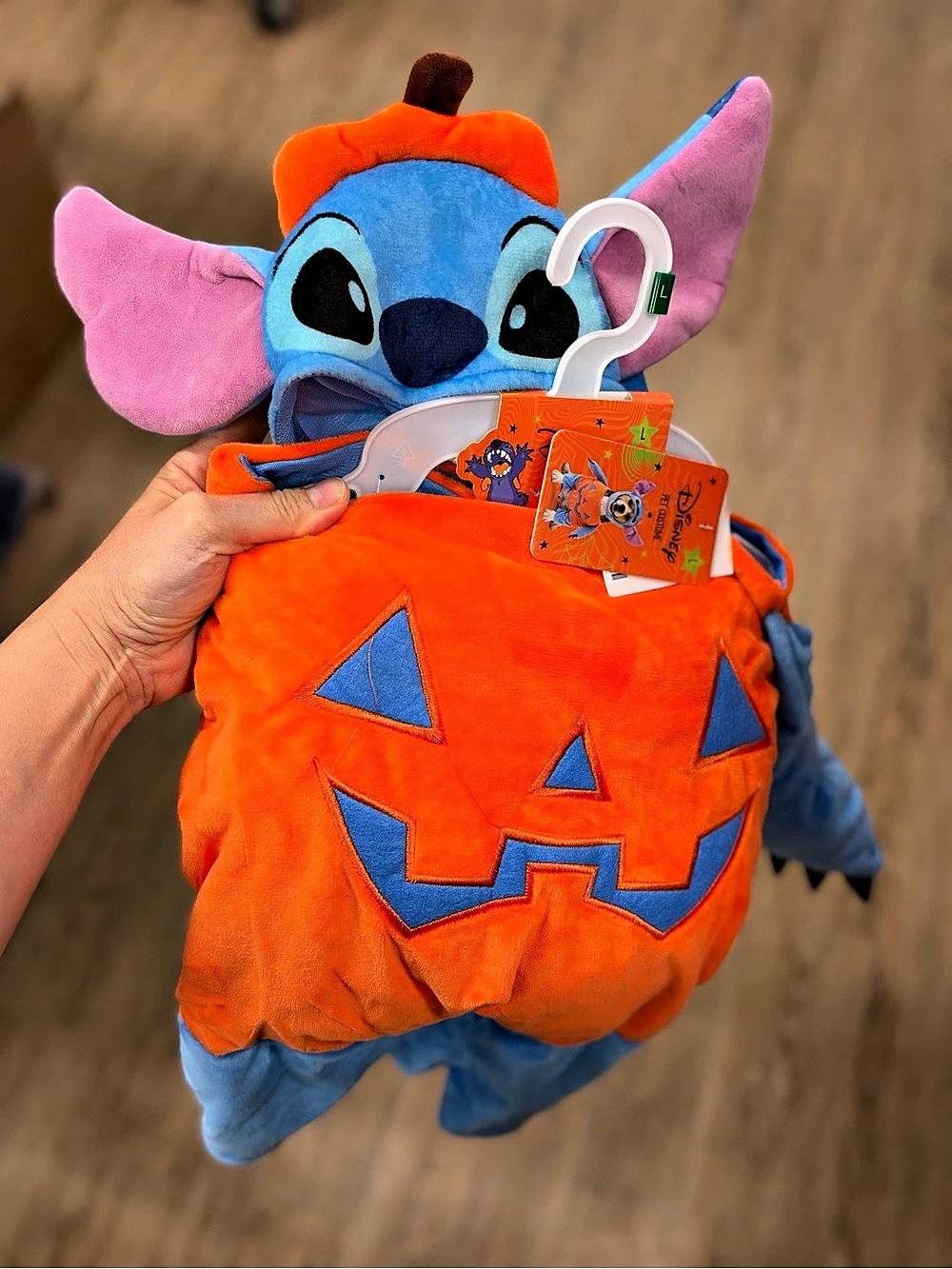 Disney Stitch Halloween dog Costume Orange & Blue